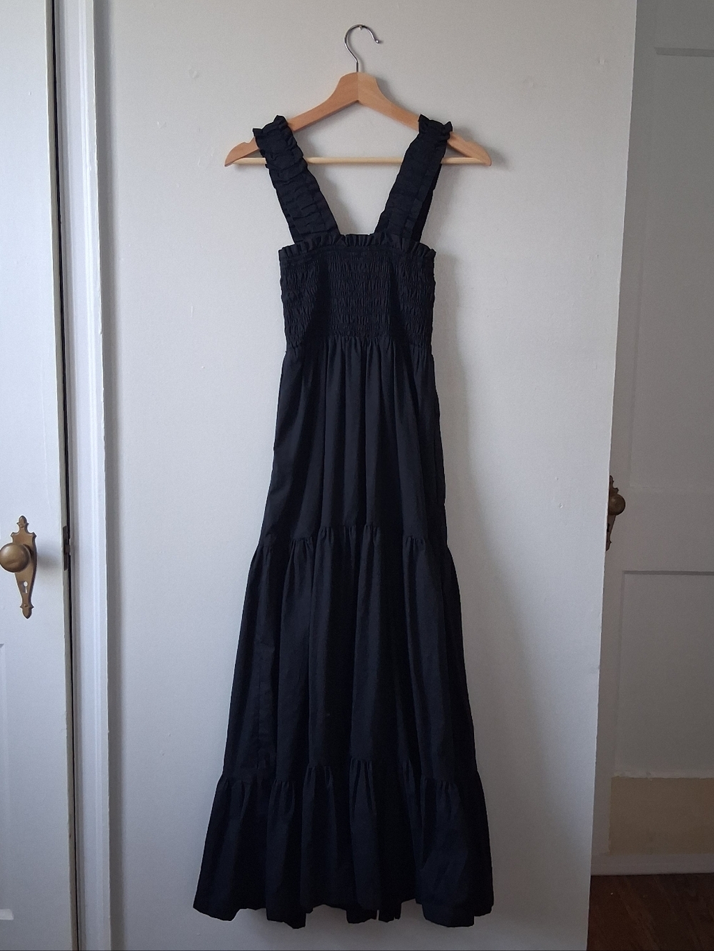 Abercrombie & Fitch Black Maxi Dress Cotton & Poly Mix - Picture 3 of 5